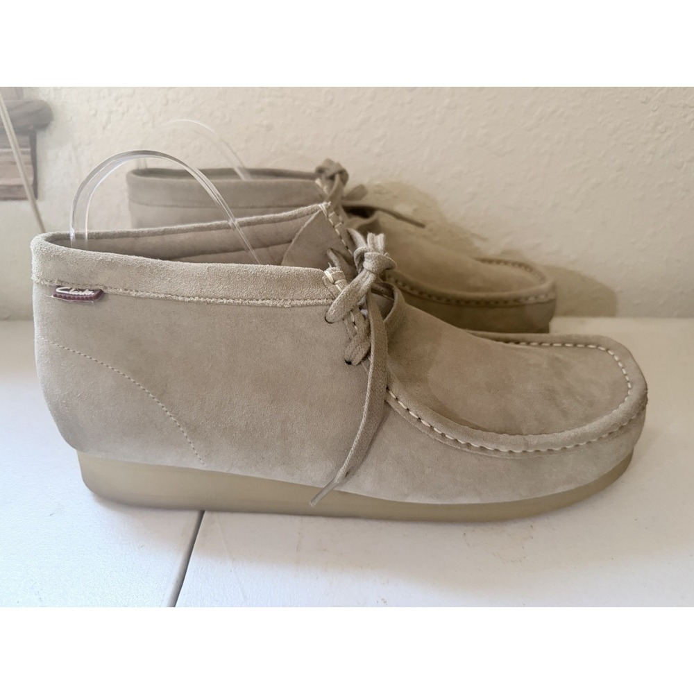 Clarks Stinson Hi Men's Size 14 Sand Suede Wallabee Chukka Shoes Beige Moc Toe